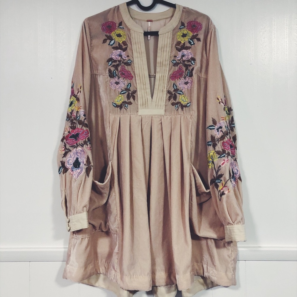 Free People Blush Velvet Dress